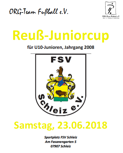 1. Reuß-Juniorcup im Fasanengarten