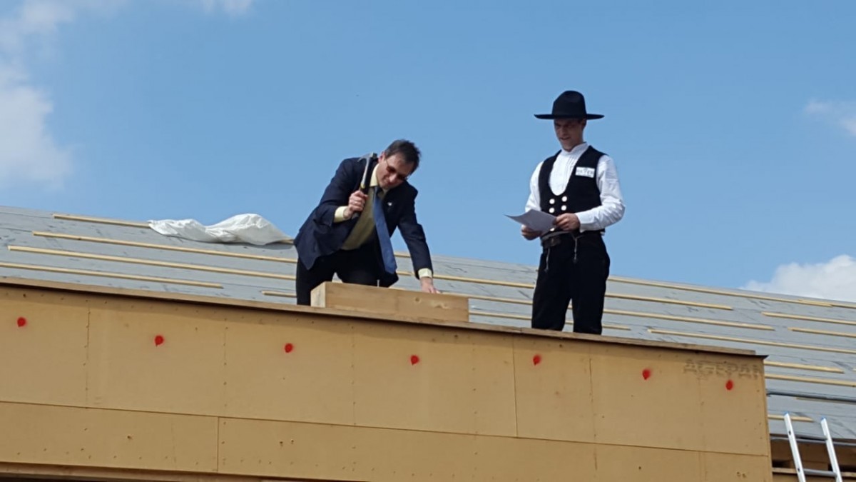 Richtfest an der Jahnturnhalle