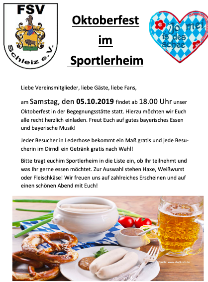 Oktoberfest im Anmarsch!!!