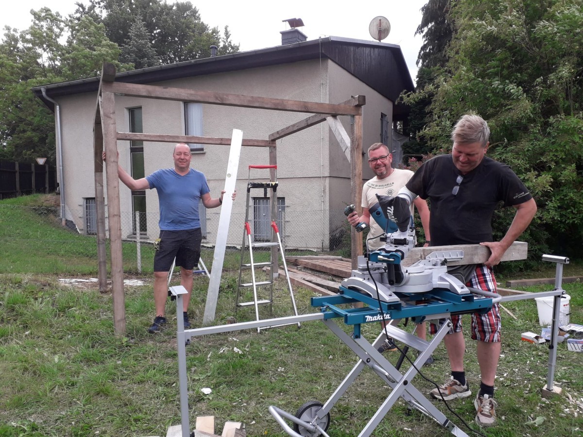 Fester Verkaufsstand für die Gegengerade am Fasanengarten