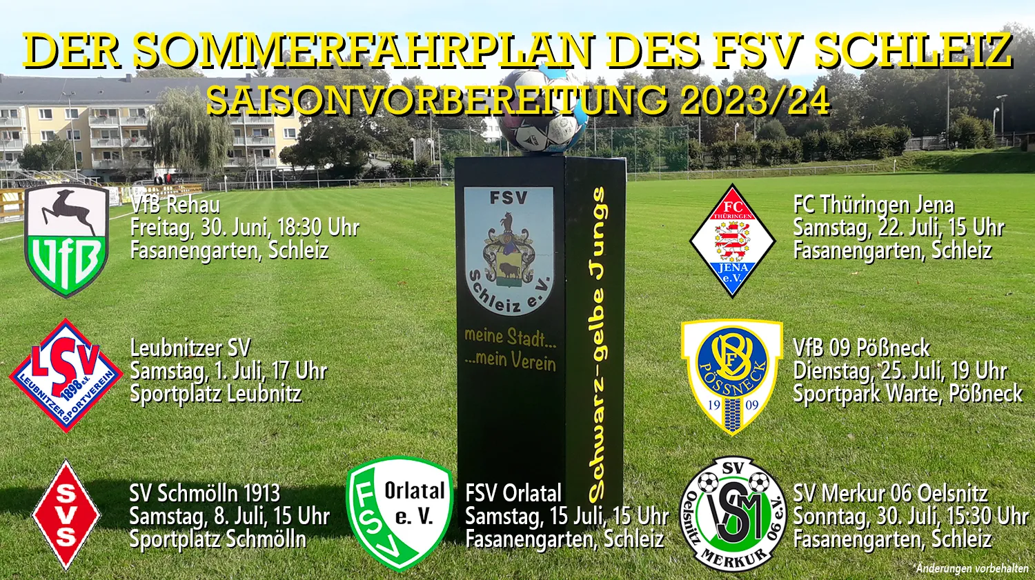 FSV Schleiz startet mit zwei Tests in die Vorbereitung auf die Saison 2023/24