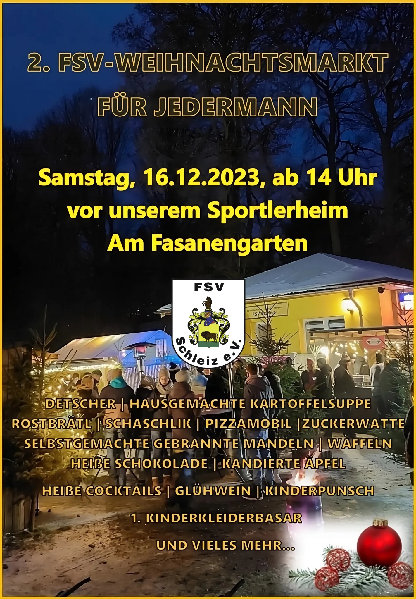 Save the date: FSV-Weihnachtsmarkt am 16. Dezember 2023