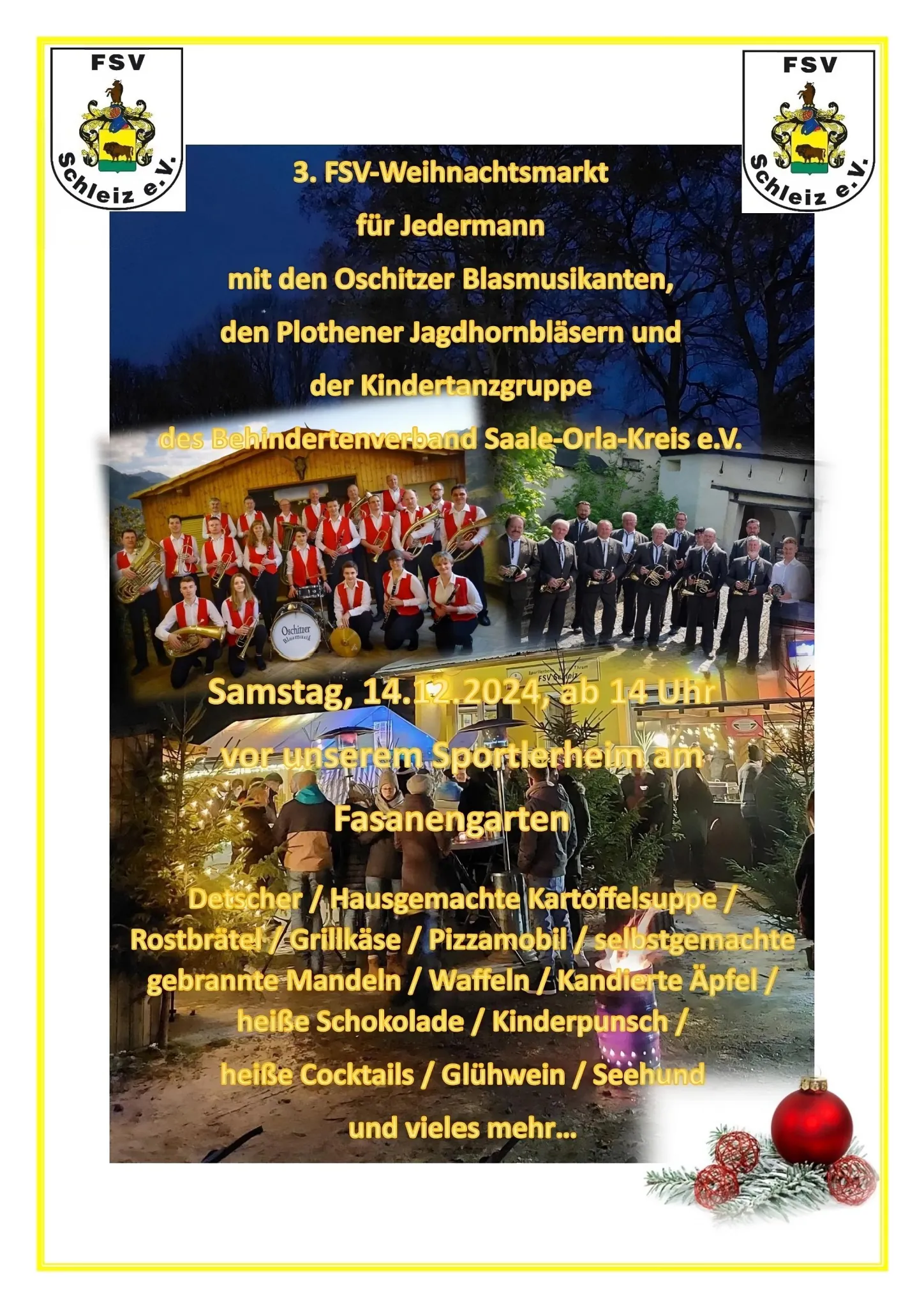 Kulinarik & Kultur: Was der 3. FSV-Weihnachtsmarkt für Jedermann bieten wird