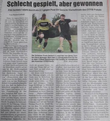 05.09.2009 Post SV Gera vs. FSV Schleiz