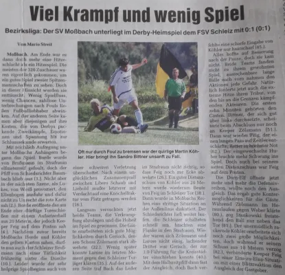 16.08.2009 SV Moßbach vs. FSV Schleiz
