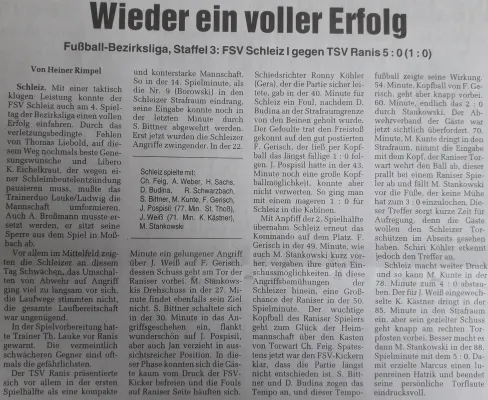 22.08.2009 FSV Schleiz vs. SG Ranis/Krölpa