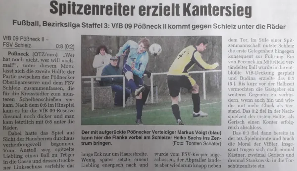 27.03.2010 VfB 09 Pößneck II vs. FSV Schleiz