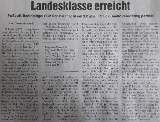 08.05.2010 FSV Schleiz vs. Lok Saalfeld