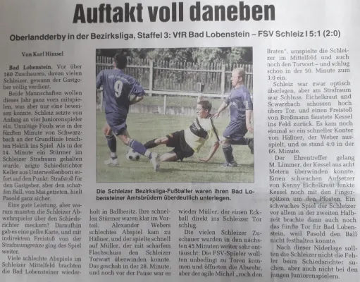 16.08.2008 SG VfR B. Lobenstein vs. FSV Schleiz