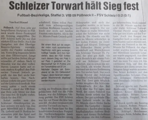 08.03.2009 VfB 09 Pößneck II vs. FSV Schleiz