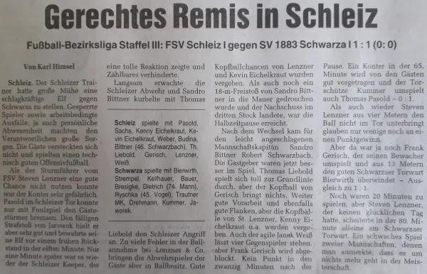 25.04.2009 FSV Schleiz vs. SV 1883 Schwarza
