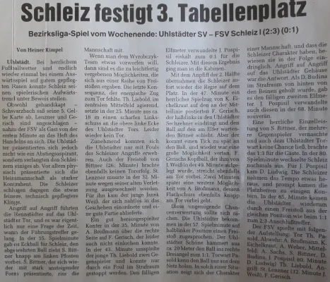 16.05.2009 Uhlstädter SV vs. FSV Schleiz